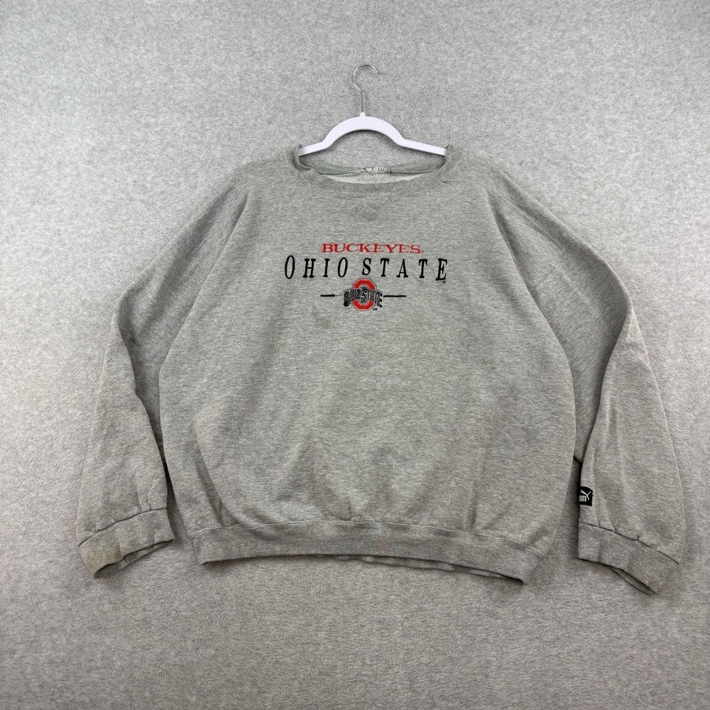 Vintage Ohio State Buckeyes Puma Embroidered Crewneck Sweatshirt Mens Large‎ 90s